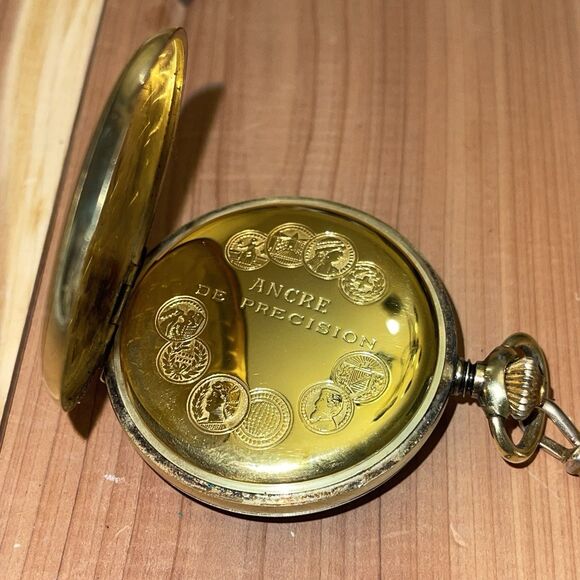 1960’s CARAVELLE Bulova Pocket Watch Hunter Case 17 Jewels 890 Swiss Made Works - Picture 4 of 16